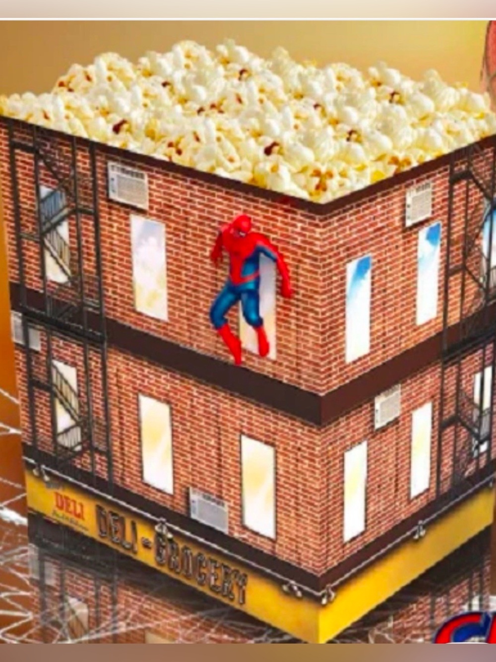 Spider-Man: Brand New Day 130oz Building Popcorn Bucket NWT